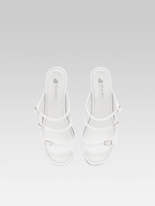 Kitty - White fabric mules - Image number 5