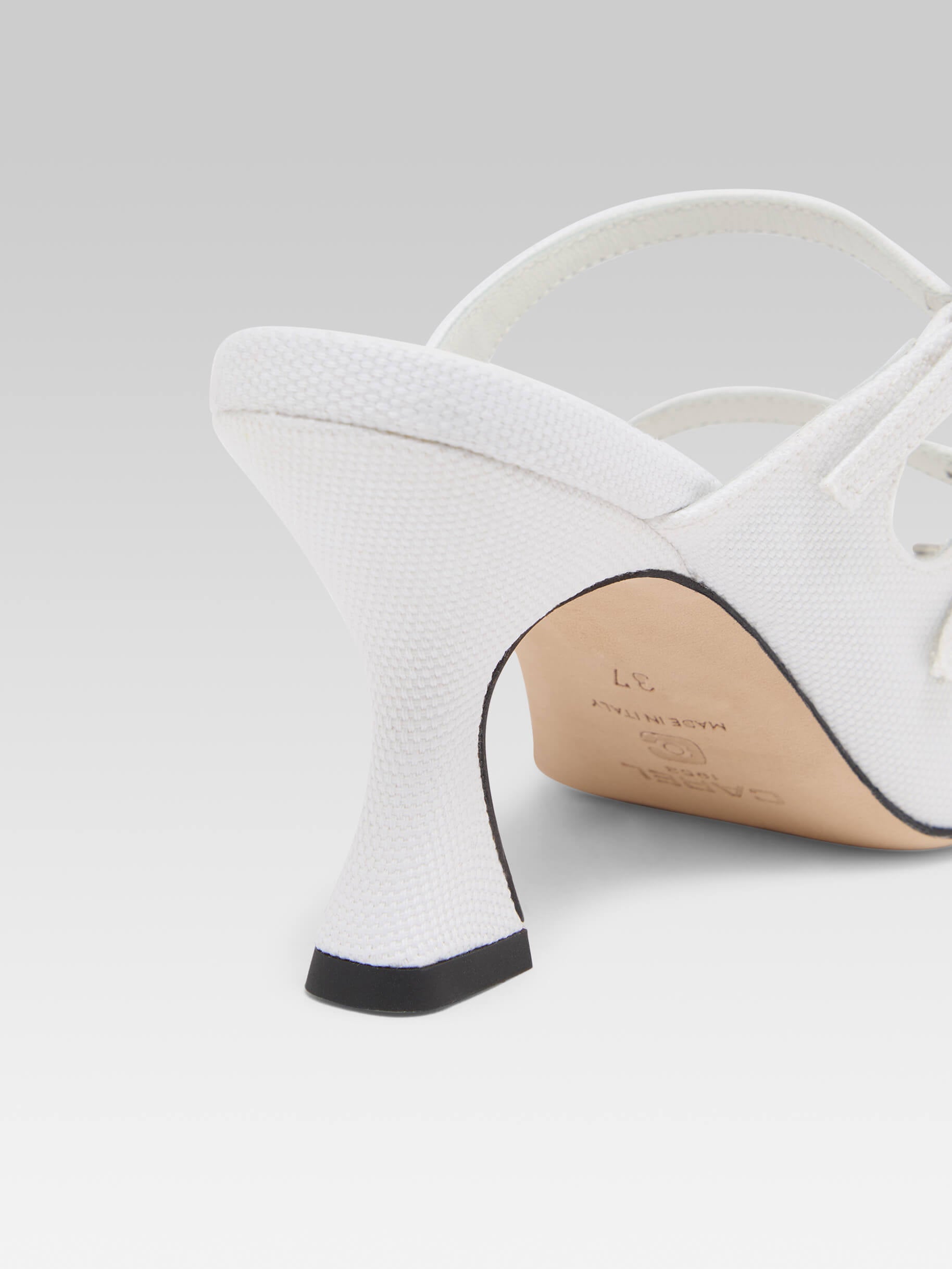 Kitty - White fabric mules - Image number 7