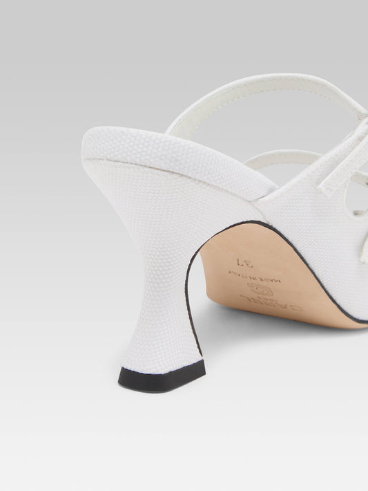 Kitty - White fabric mules - Image number 7
