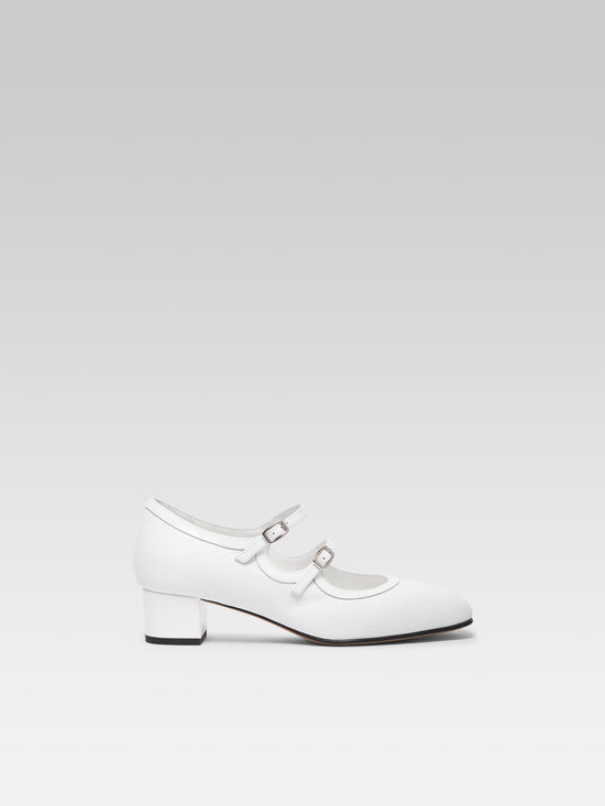 carel Cecile Escarpins slingback bicolore tissu jean bleu