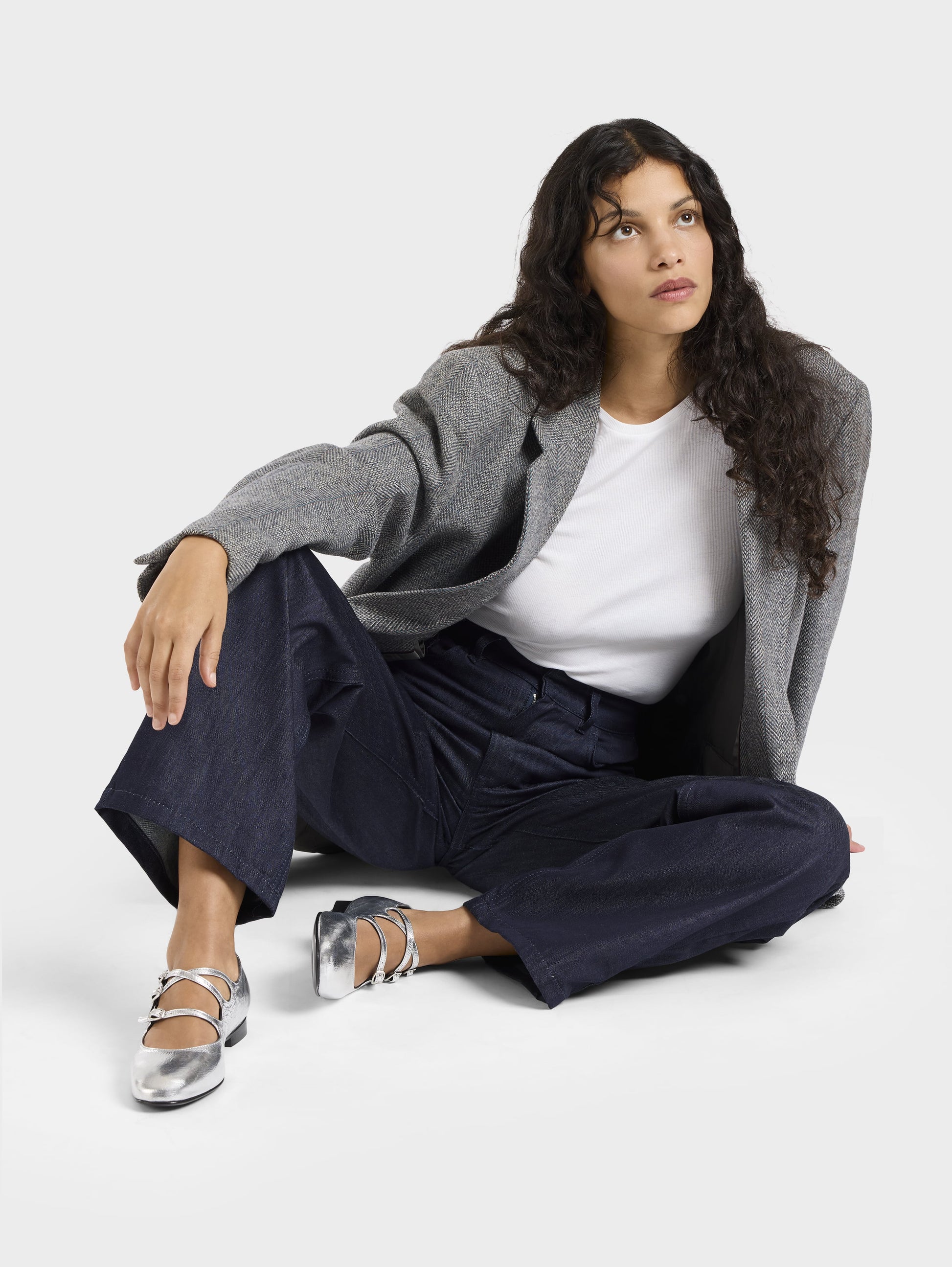 Ariana s - Ballerines babies cuir laminé argent - Image numéro 7