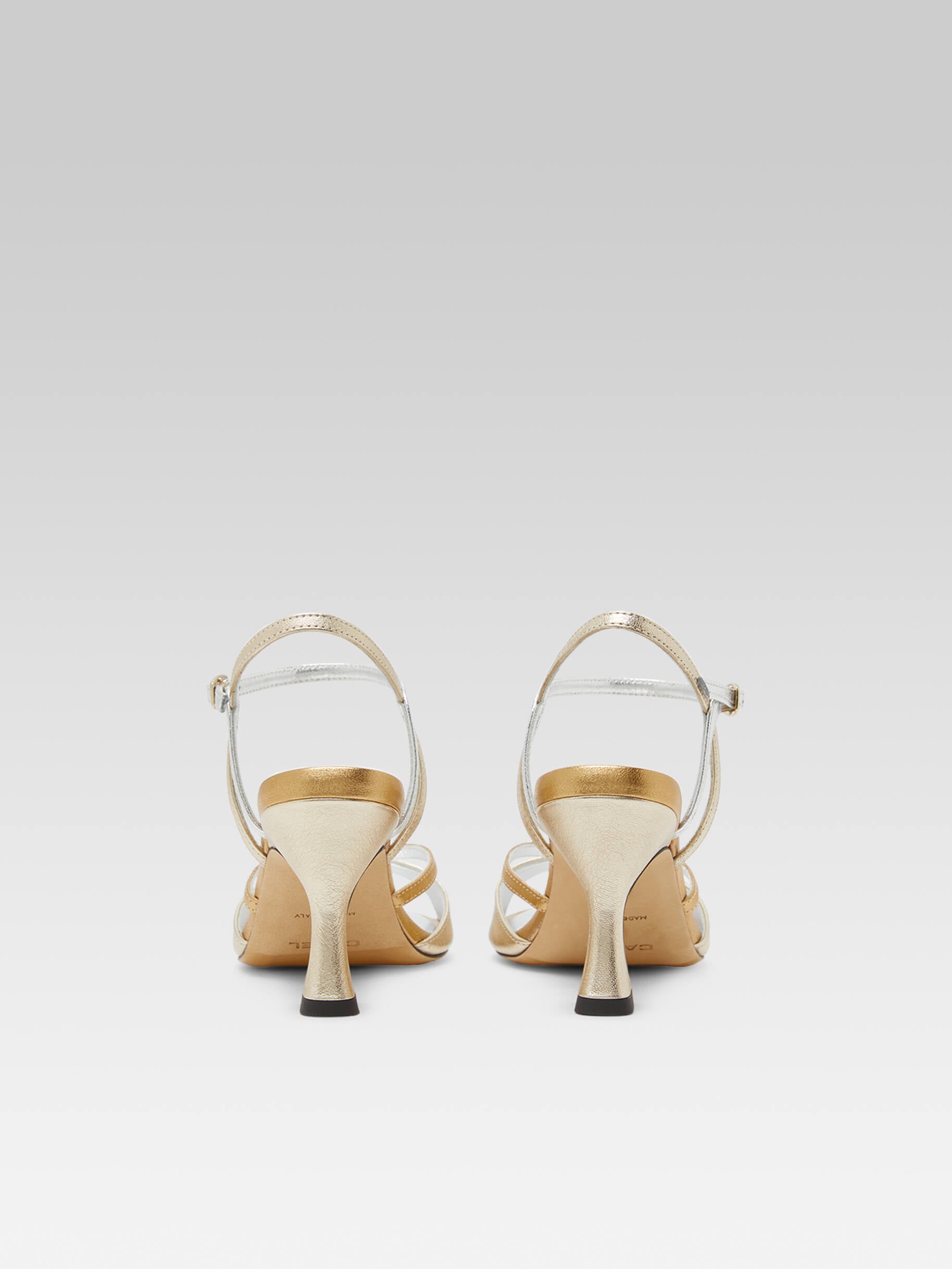 Apollo - Platinum multi-laminated leather sandals - Image number 7