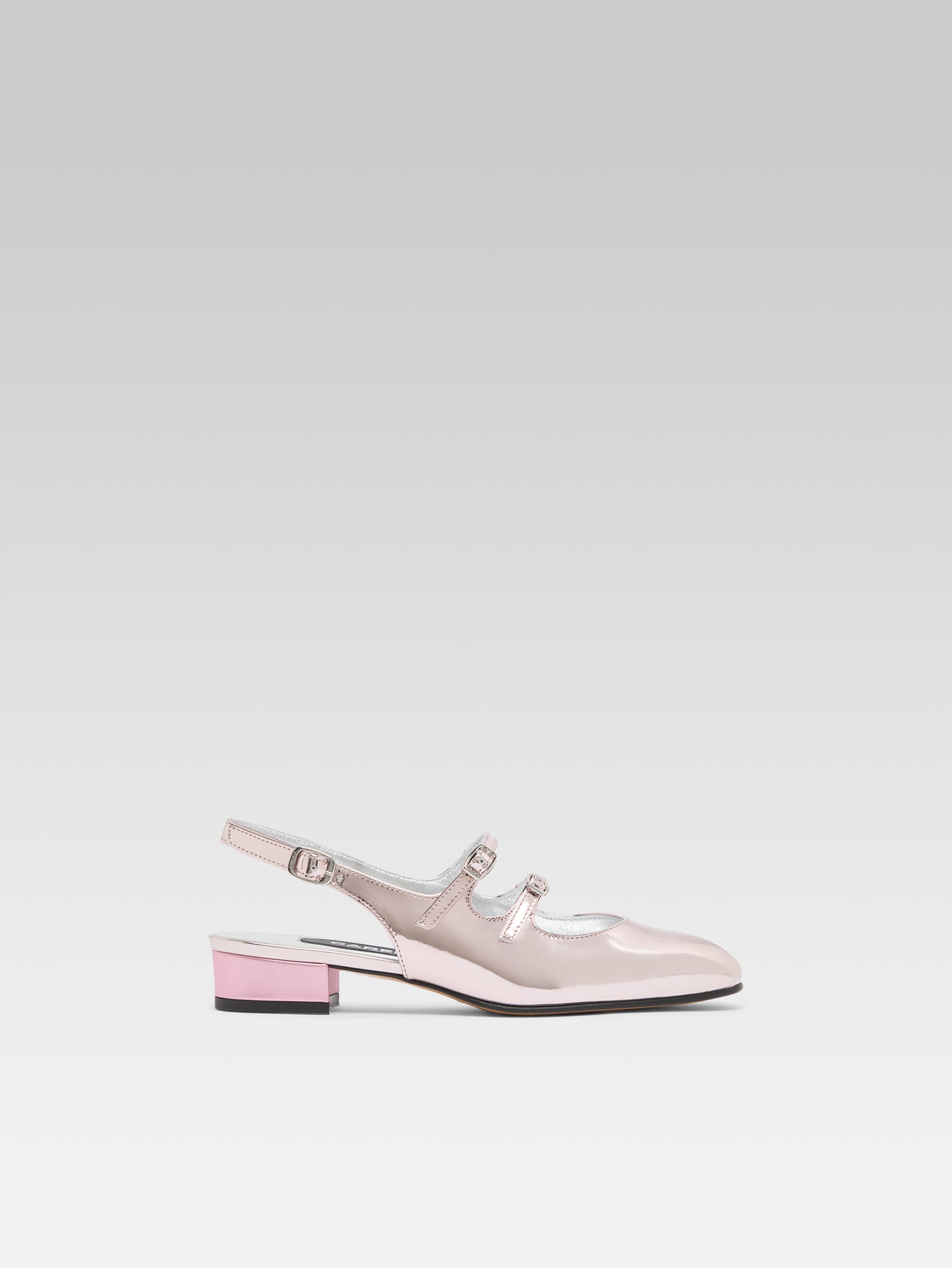 Peche - Babies slingback cuir verni reflex rose - Image numéro 1