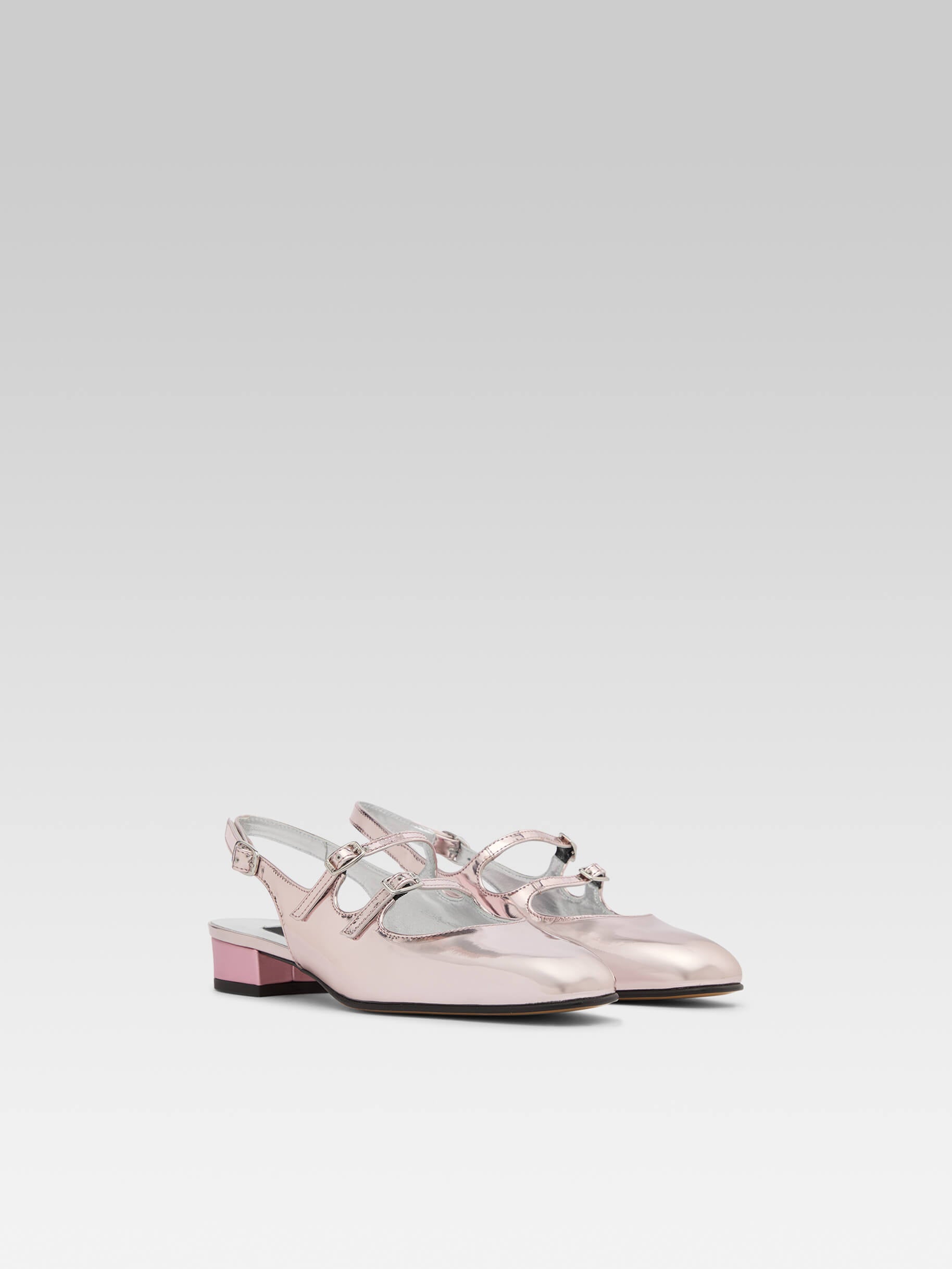 Peche - Babies slingback cuir verni reflex rose - Image numéro 4