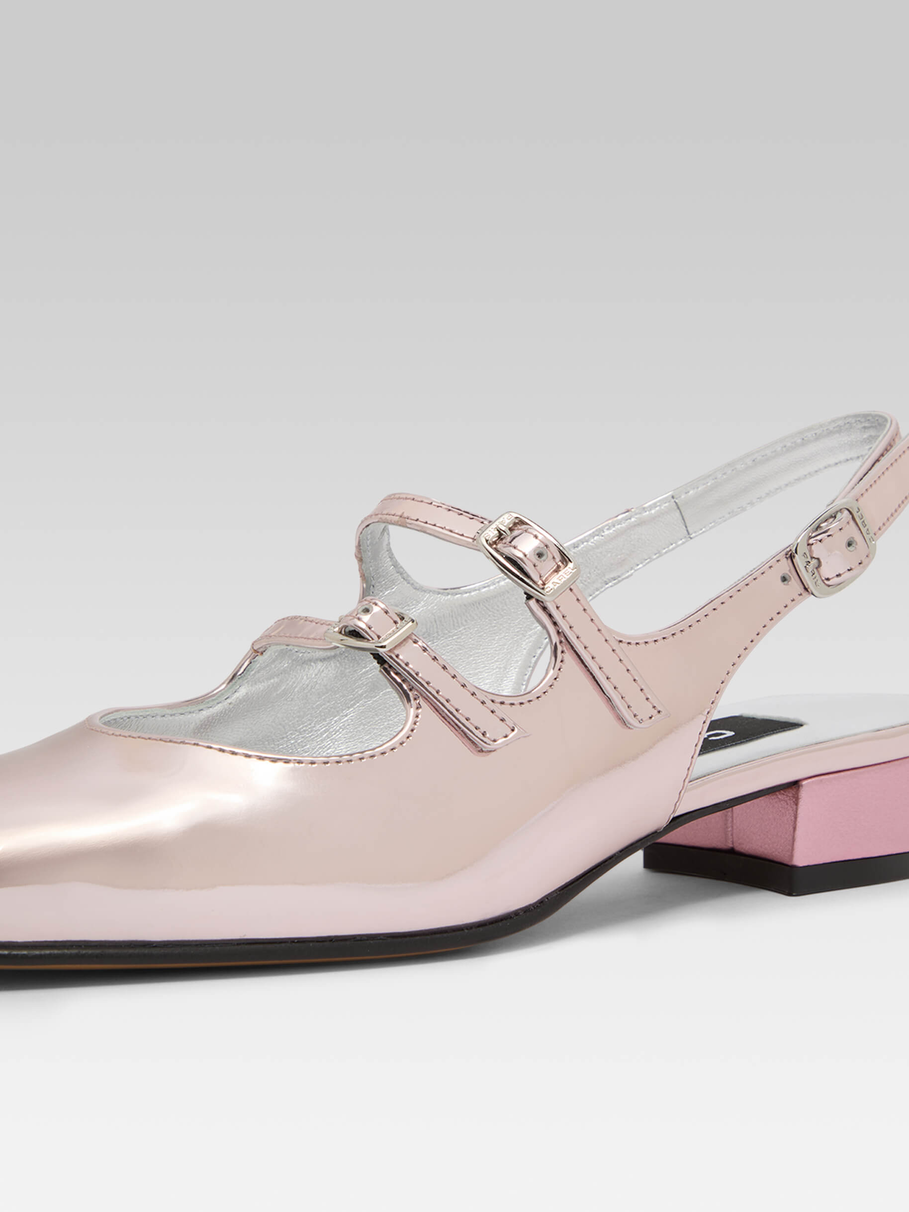 Peche - Babies slingback cuir verni reflex rose - Image numéro 2