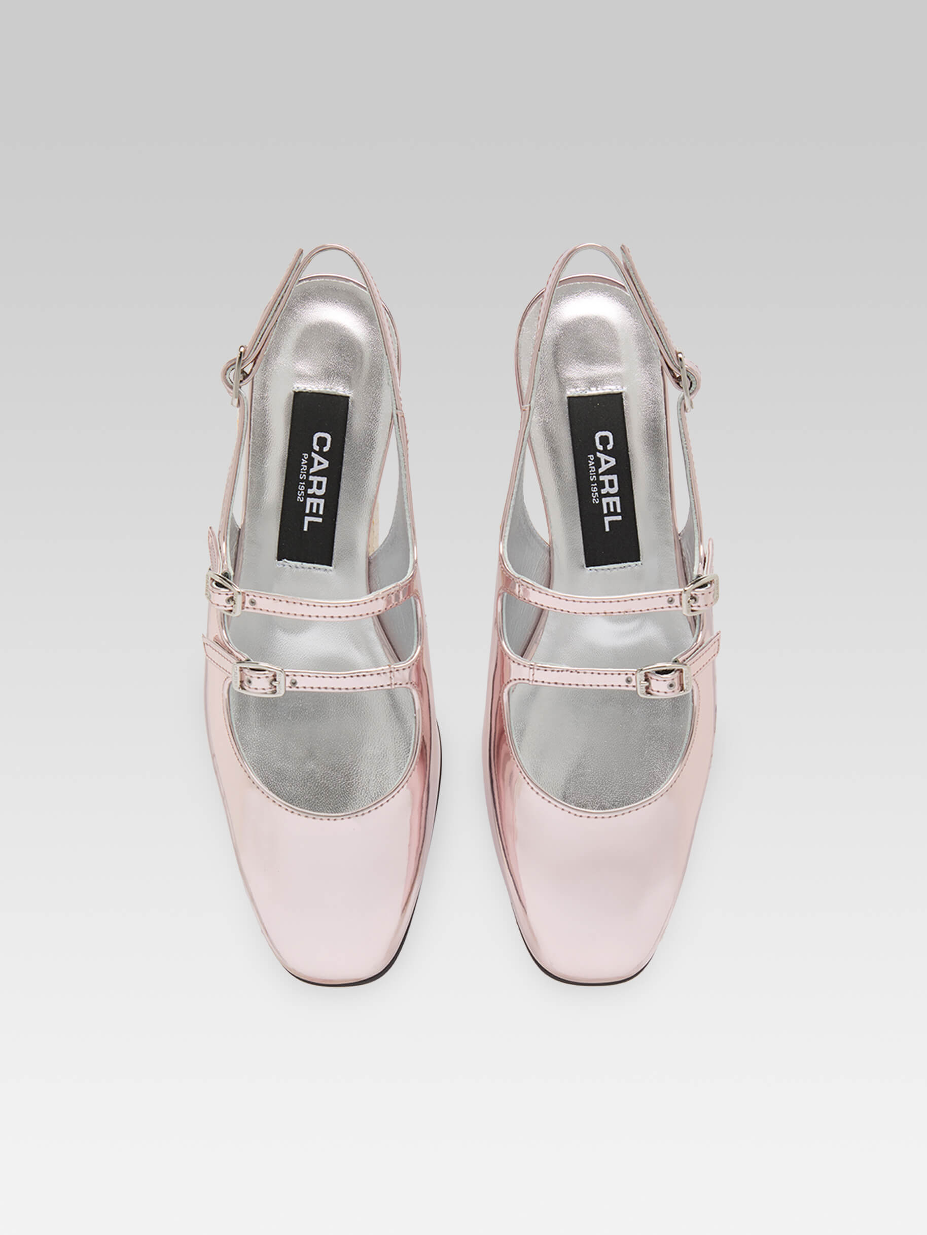 Peche - Babies slingback cuir verni reflex rose - Image numéro 3
