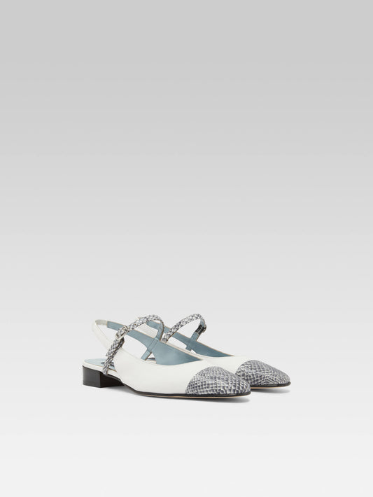 Oceano - Slingback cuir ivoire et cuir marin - Image numéro 4