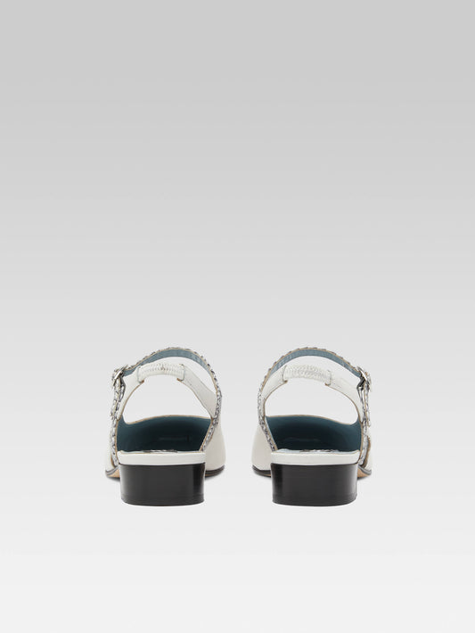 Oceano - Slingback cuir ivoire et cuir marin - Image numéro 5