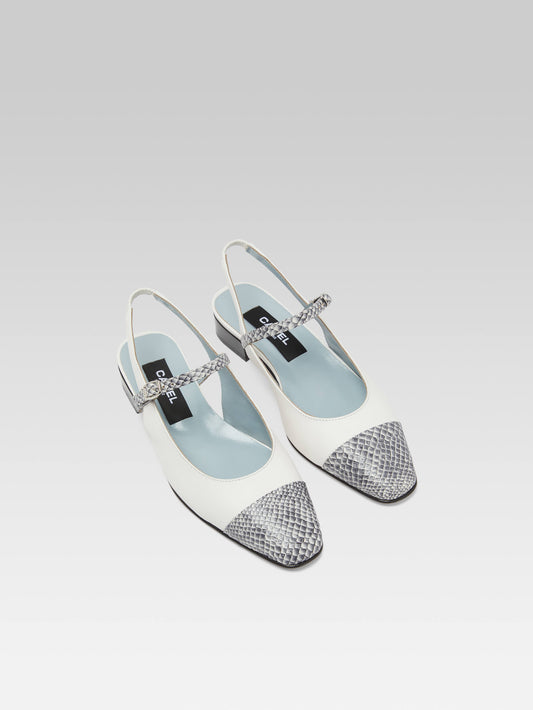 Oceano - Slingback cuir ivoire et cuir marin - Image numéro 3