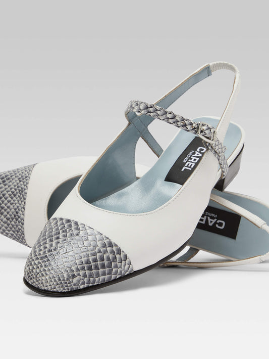 Oceano - Slingback cuir ivoire et cuir marin - Image numéro 2