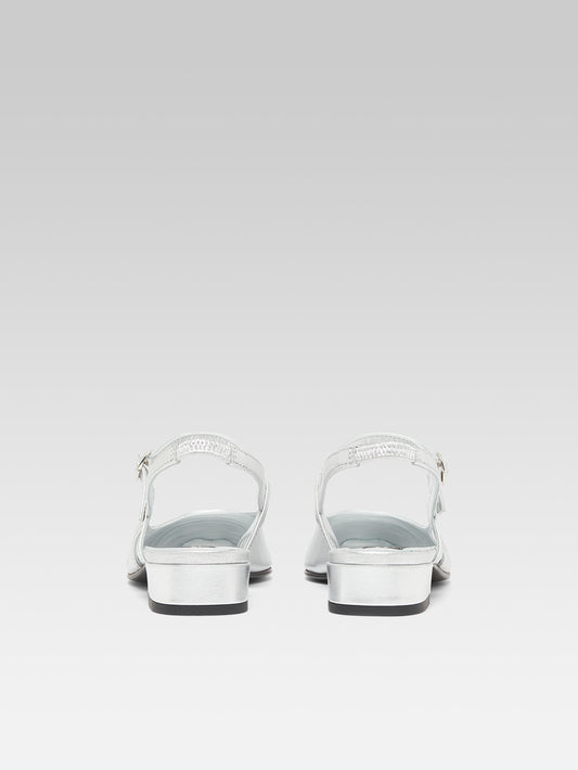 Oceano - Bi-silver leather slingback - Image number 5