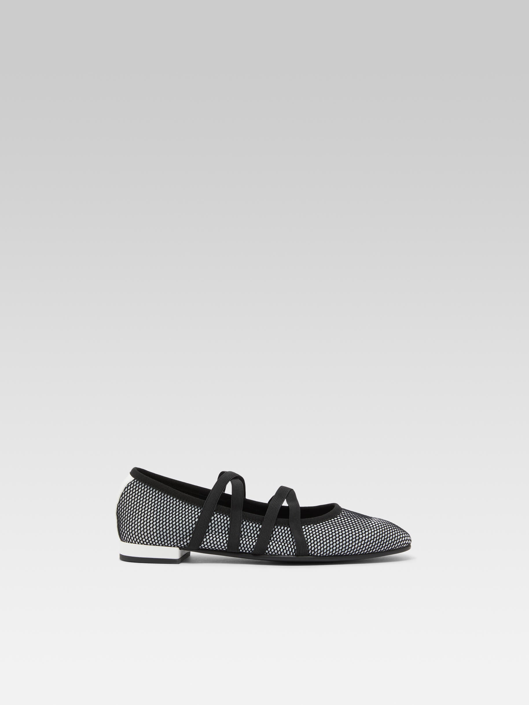 Tutu - Ballerines stretch optique noir et blanc - Image numéro 1