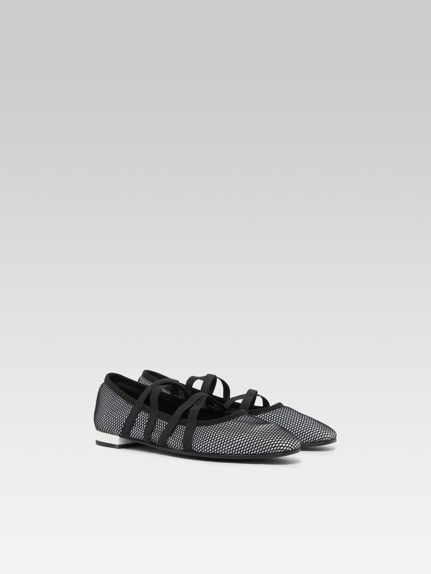 Tutu - Ballerines stretch optique noir et blanc