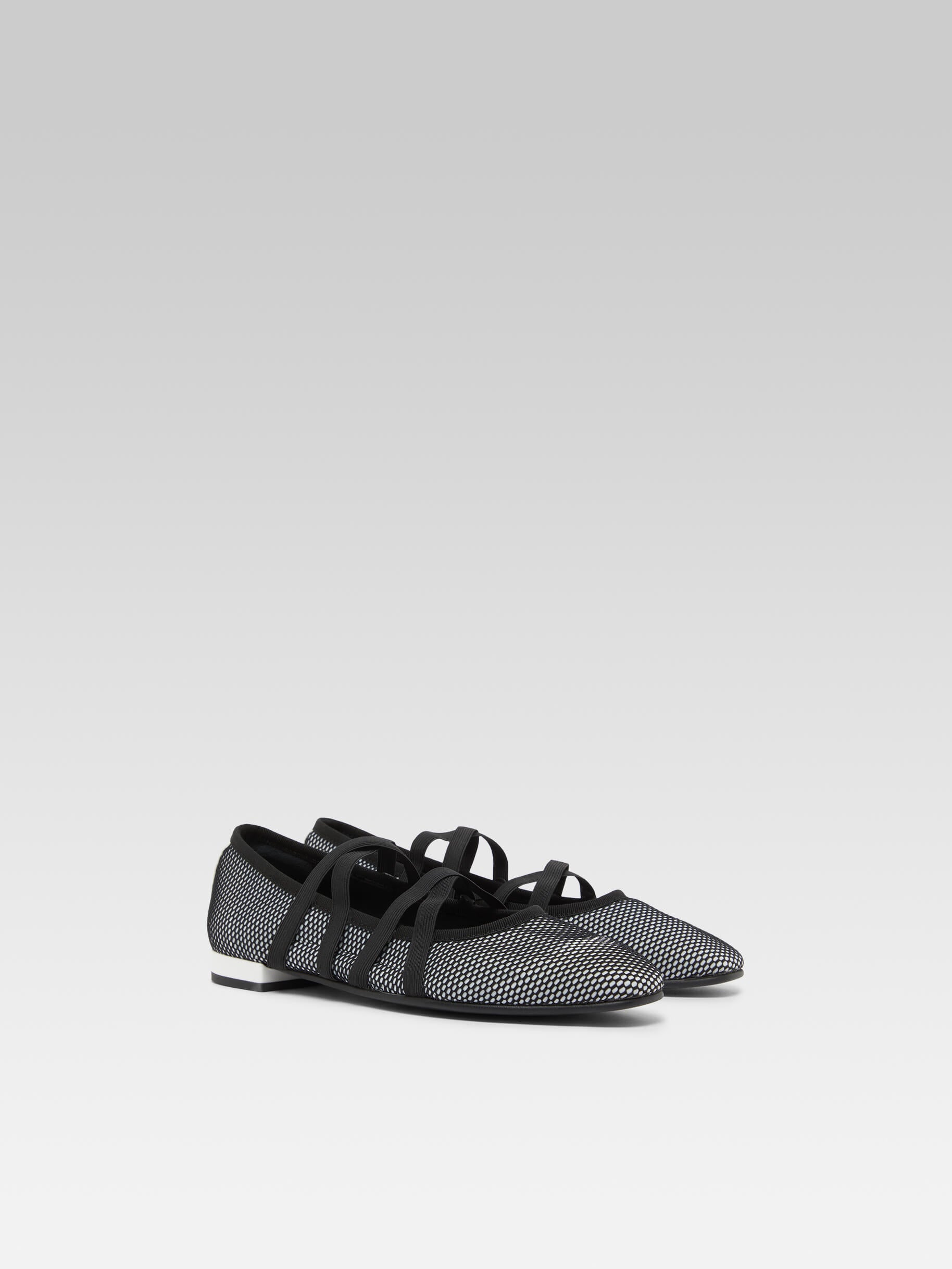 Tutu - Ballerines stretch optique noir et blanc - Image numéro 5