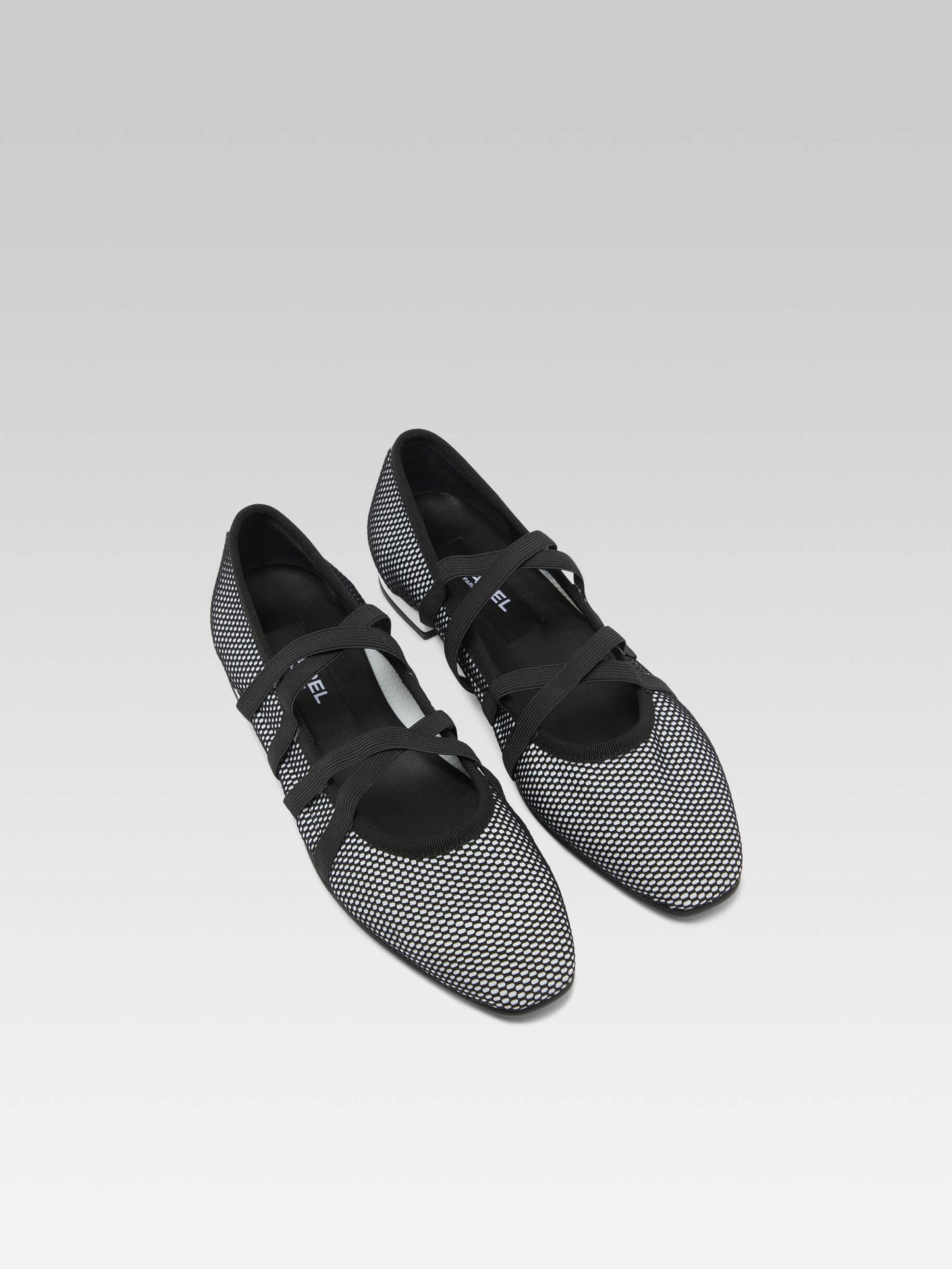 Tutu - Ballerines stretch optique noir et blanc
