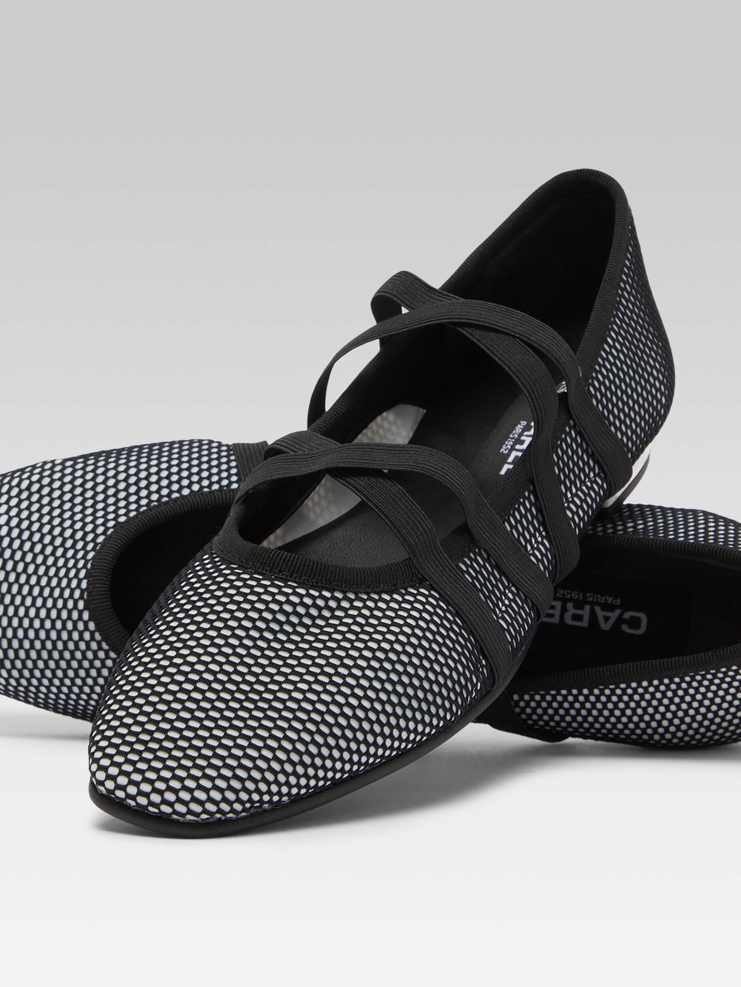 Tutu - Ballerines stretch optique noir et blanc