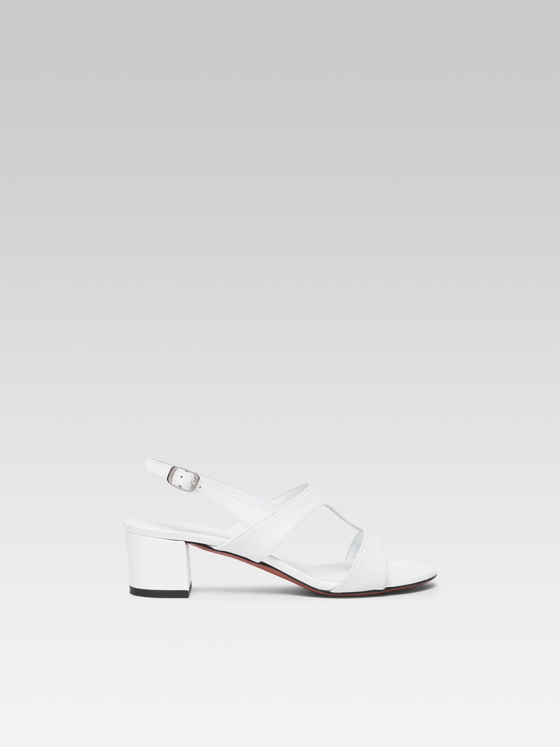 Romy - Sandales tissu blanc