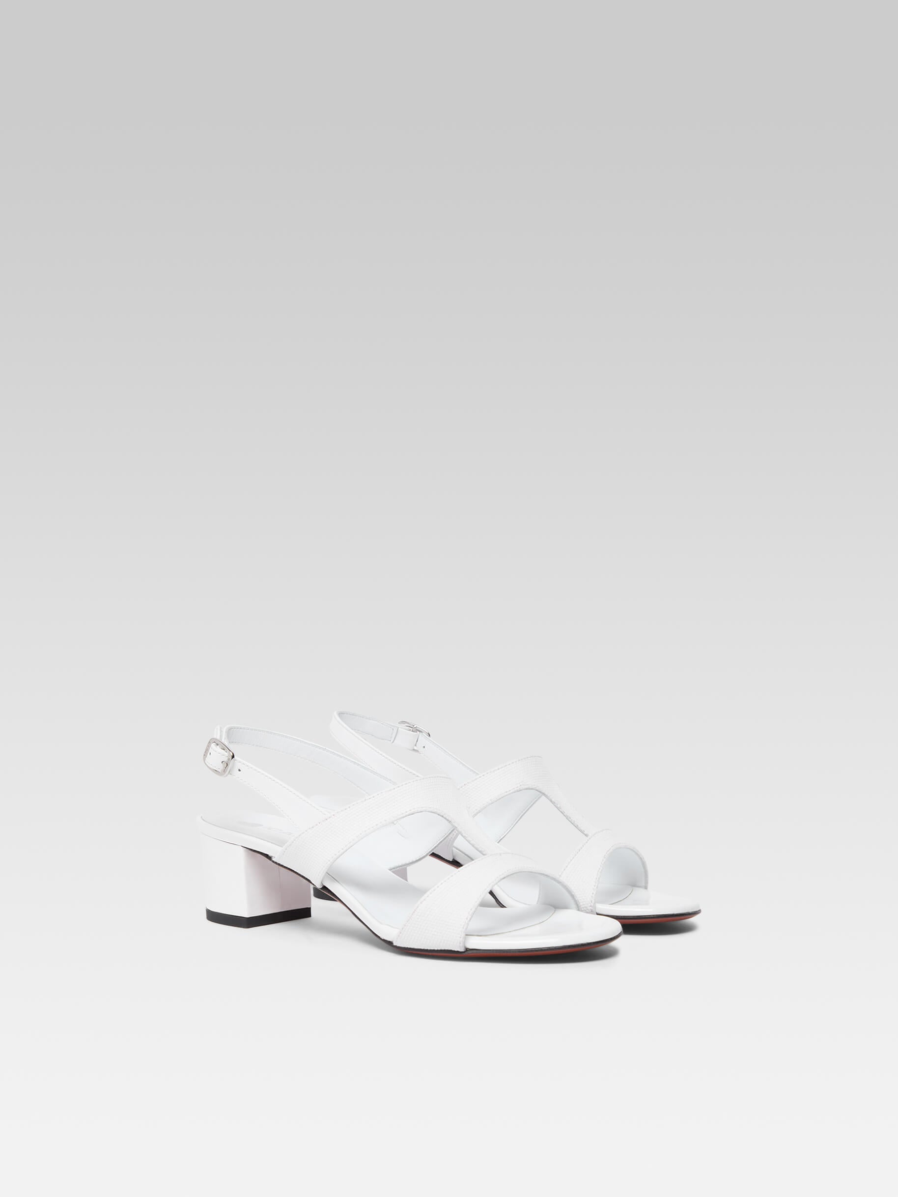 Romy - White fabric sandals - Image number 3