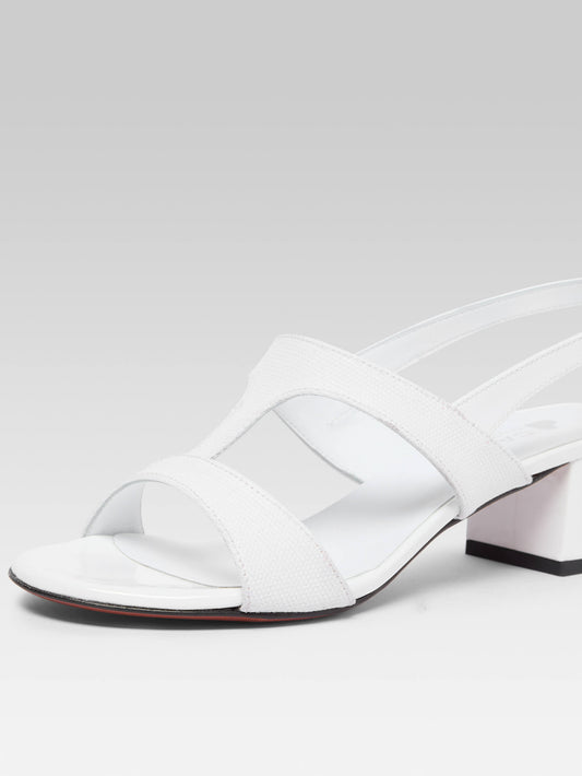 Romy - White fabric sandals - Image number 2