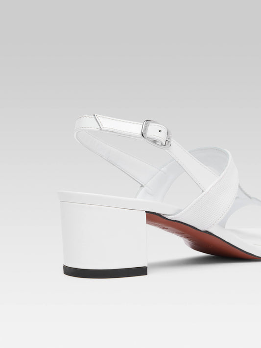 Romy - White fabric sandals - Image number 5