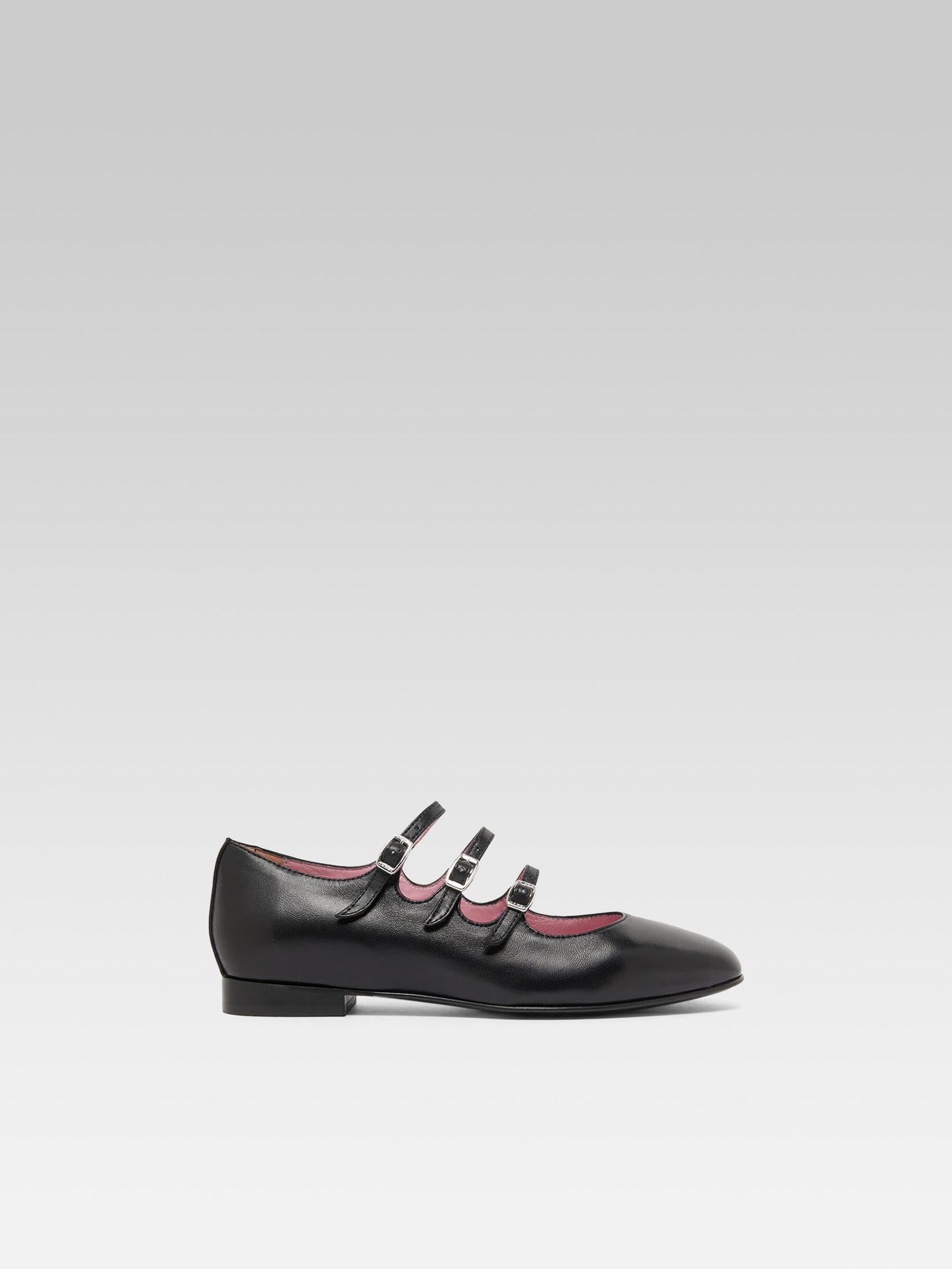 Ariana s - Black leather Mary Janes ballet flats