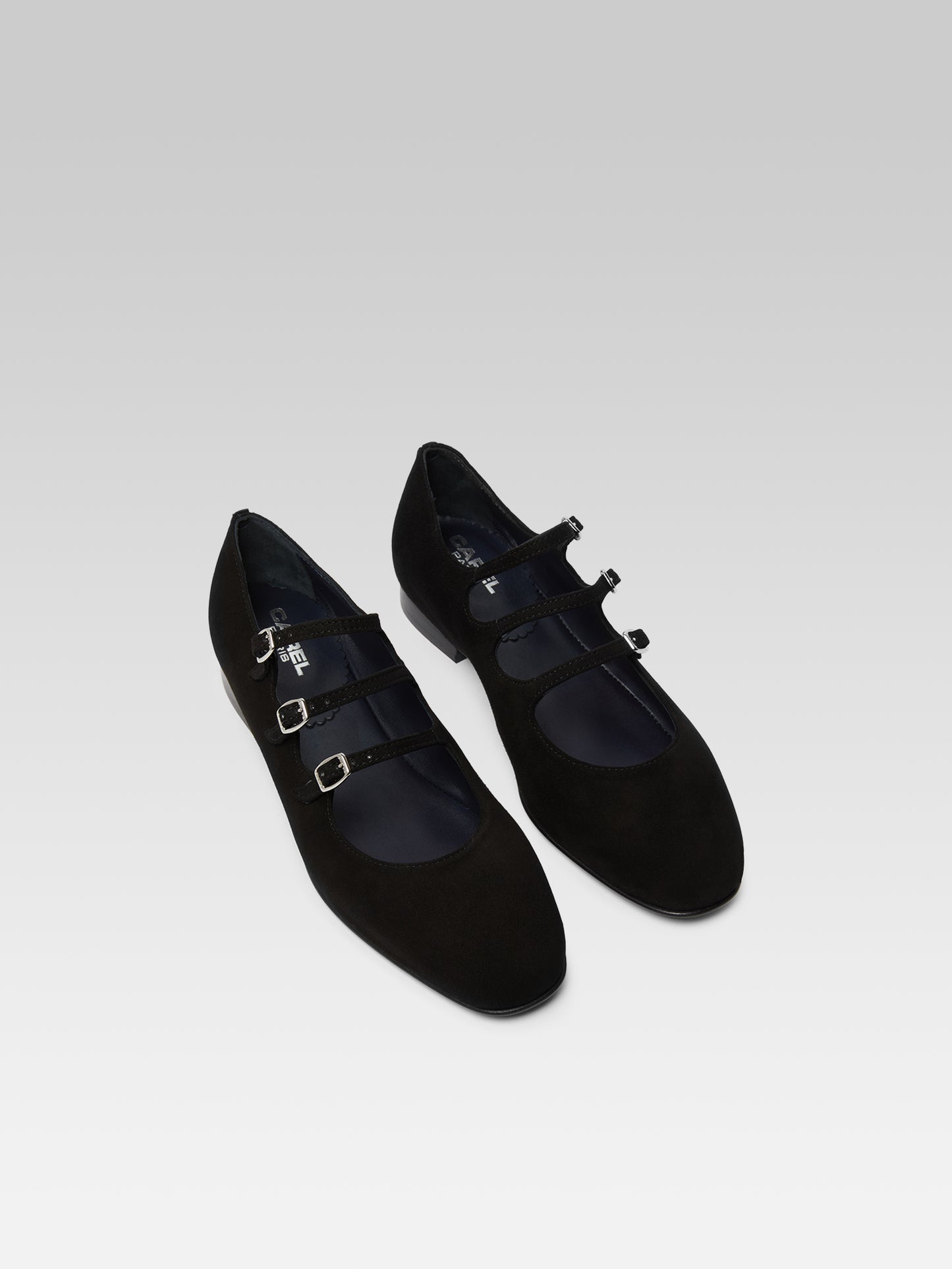 Ariana s - Ballerines babies cuir velours noir