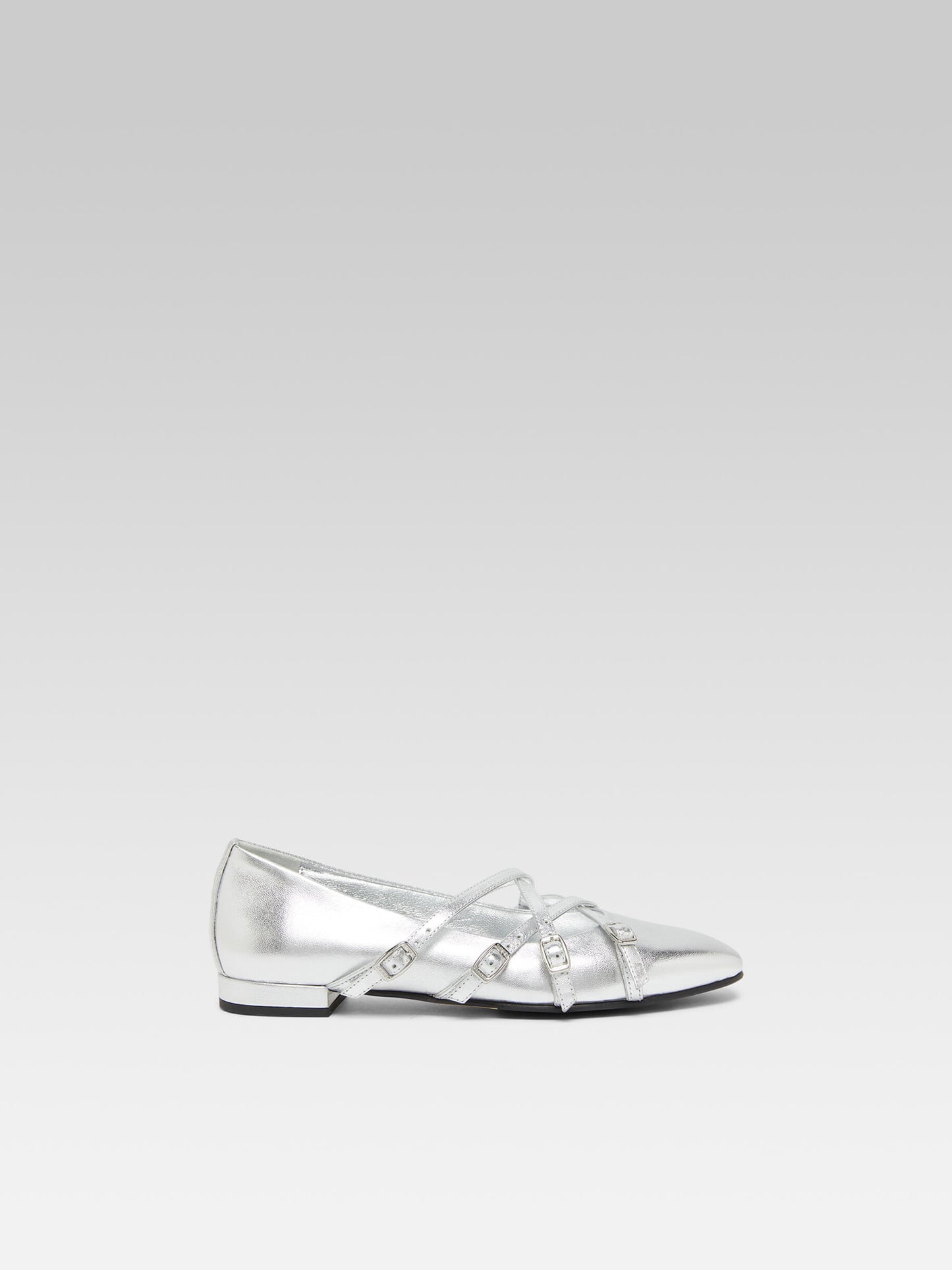 Eloise - Ballerines cuir argent