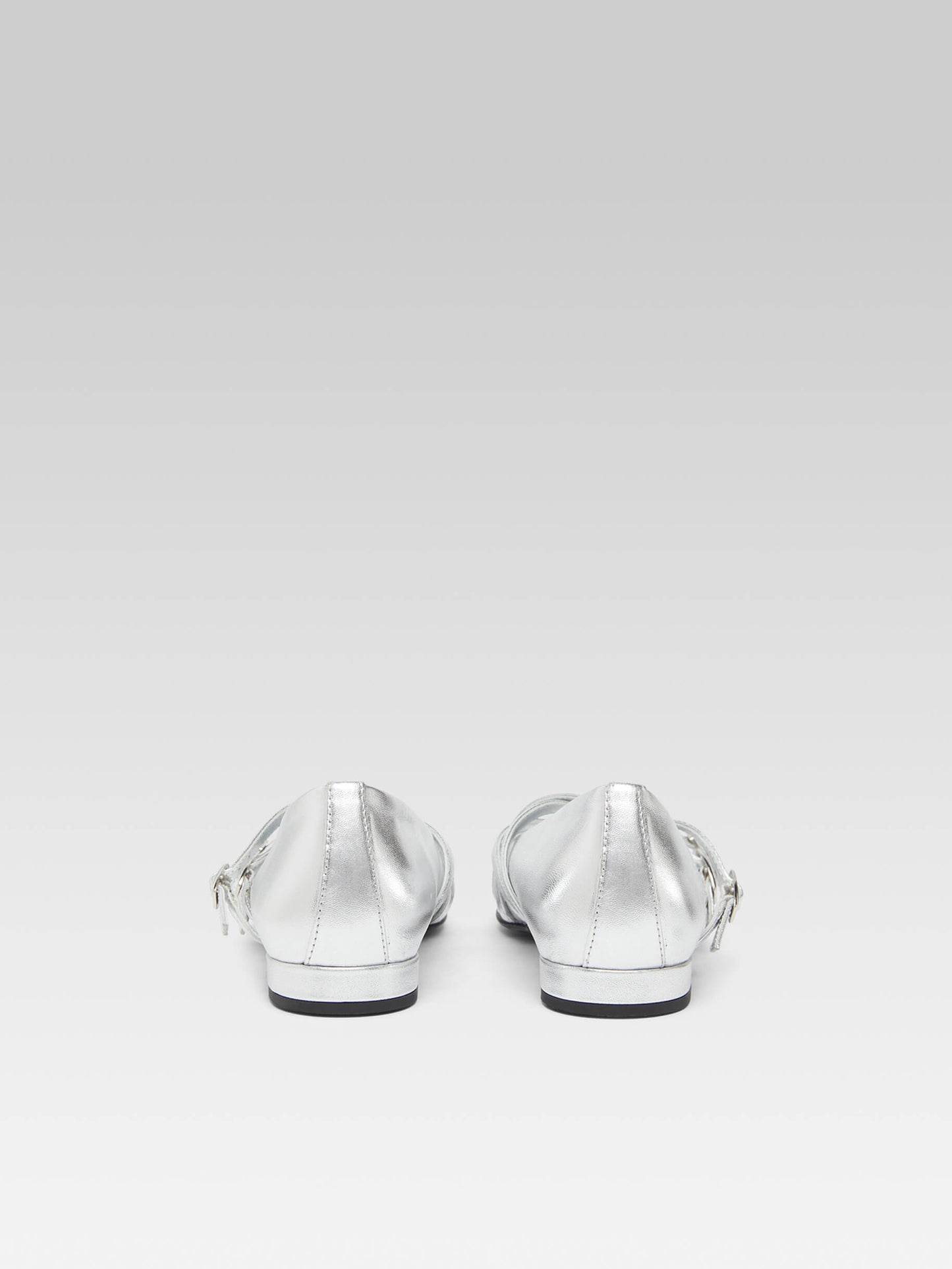 Eloise - Ballerines cuir argent