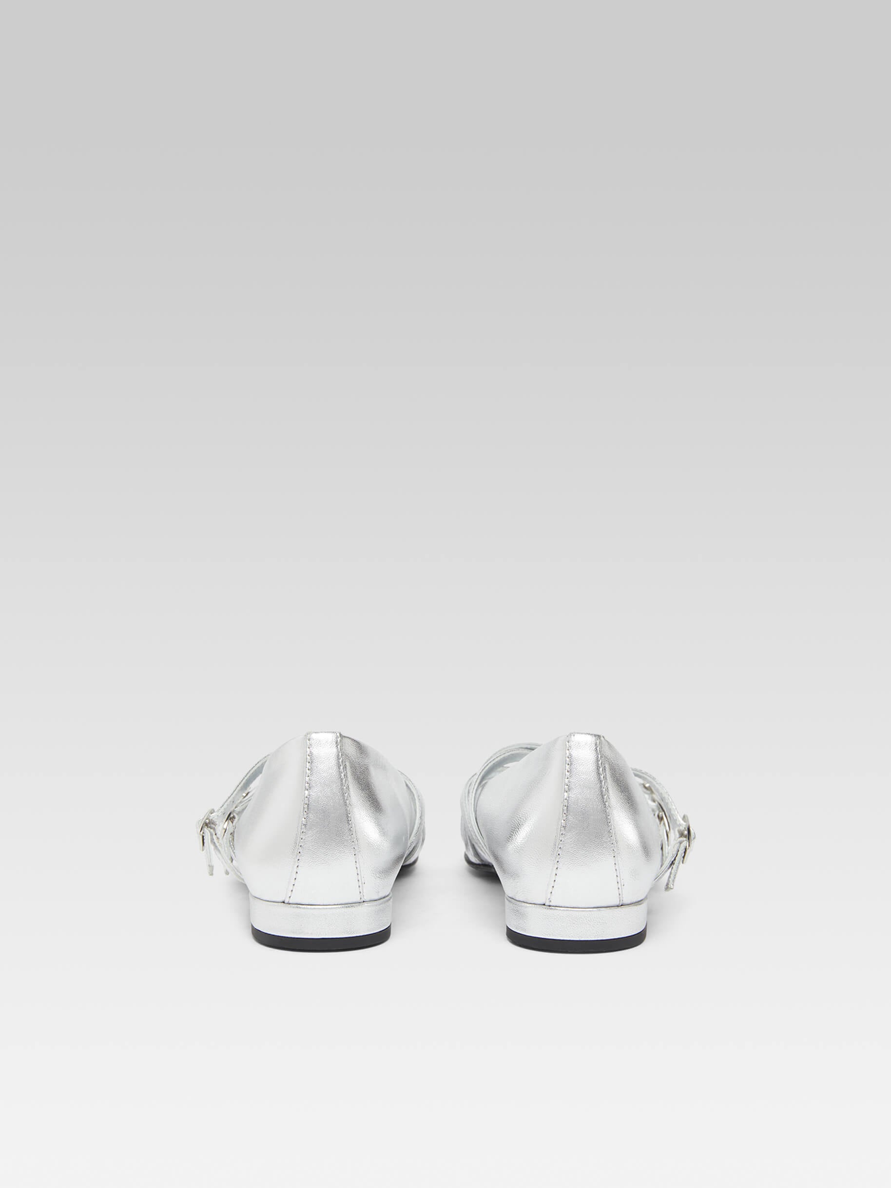 Eloise - Ballerines cuir argent - Image numéro 8