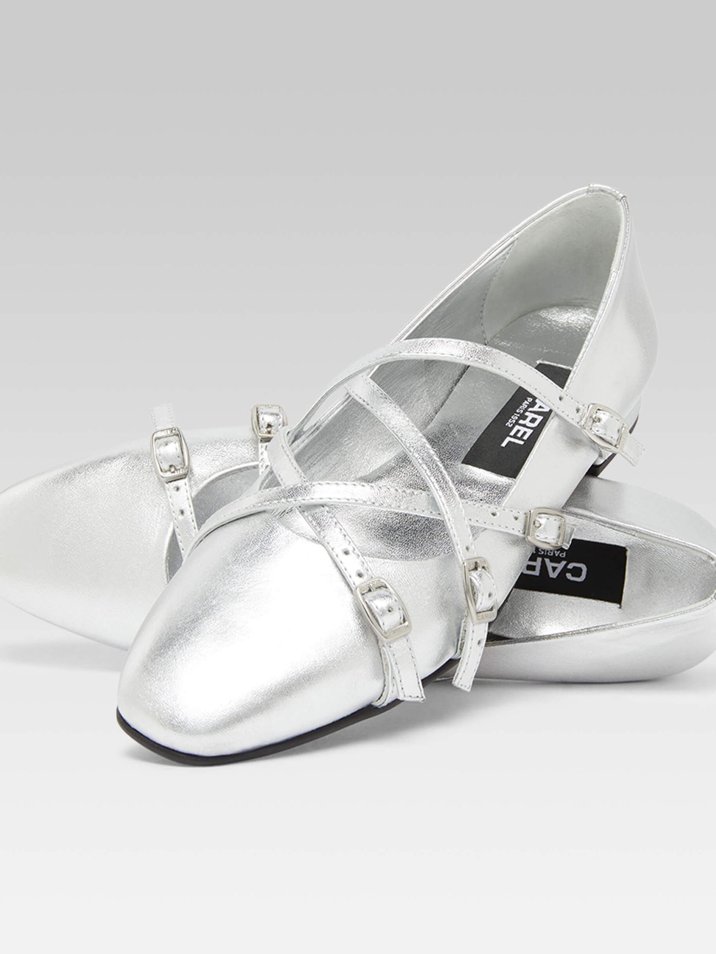 Eloise - Ballerines cuir argent