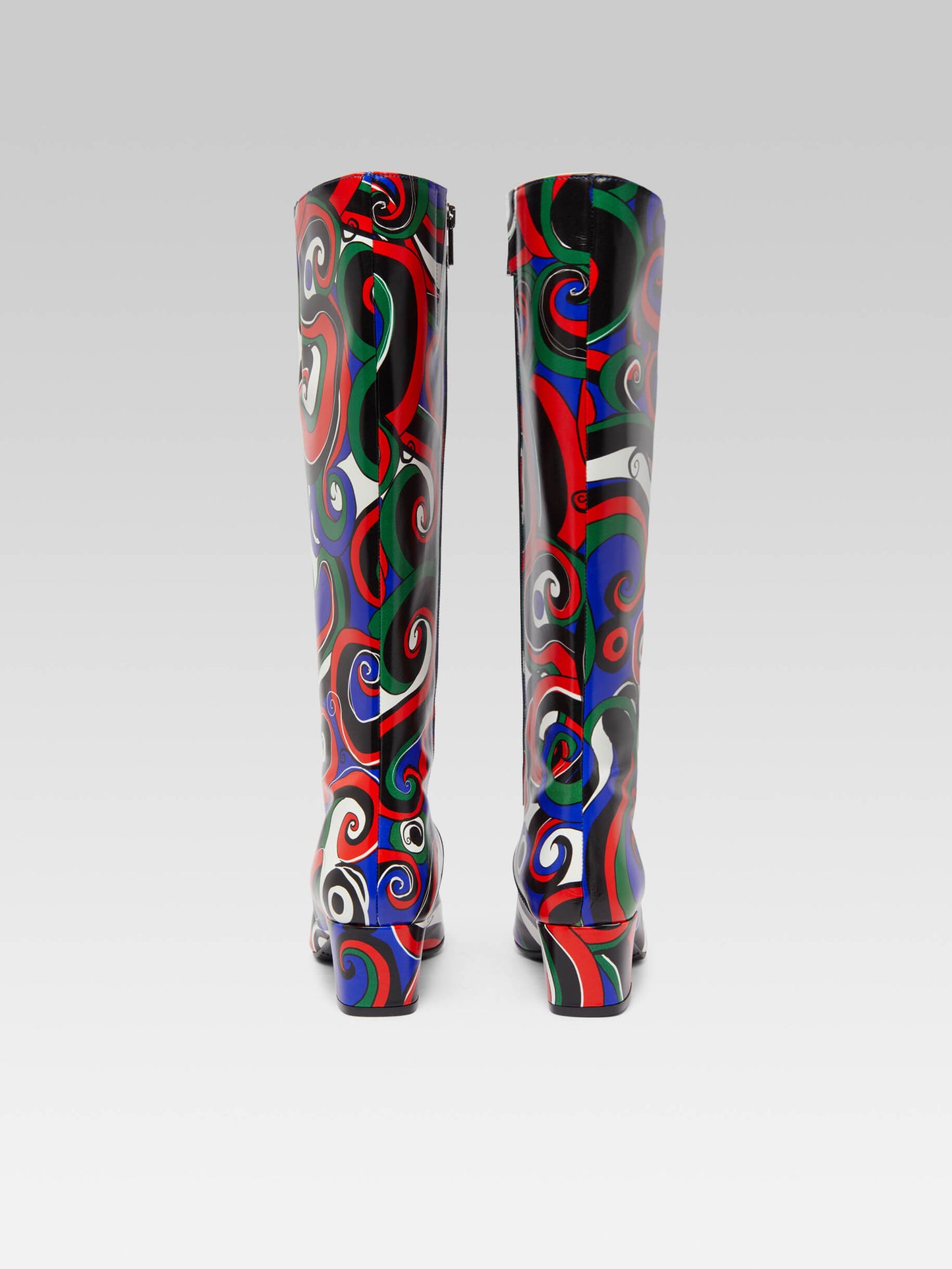 Malaga - Multicolor printed leather boots