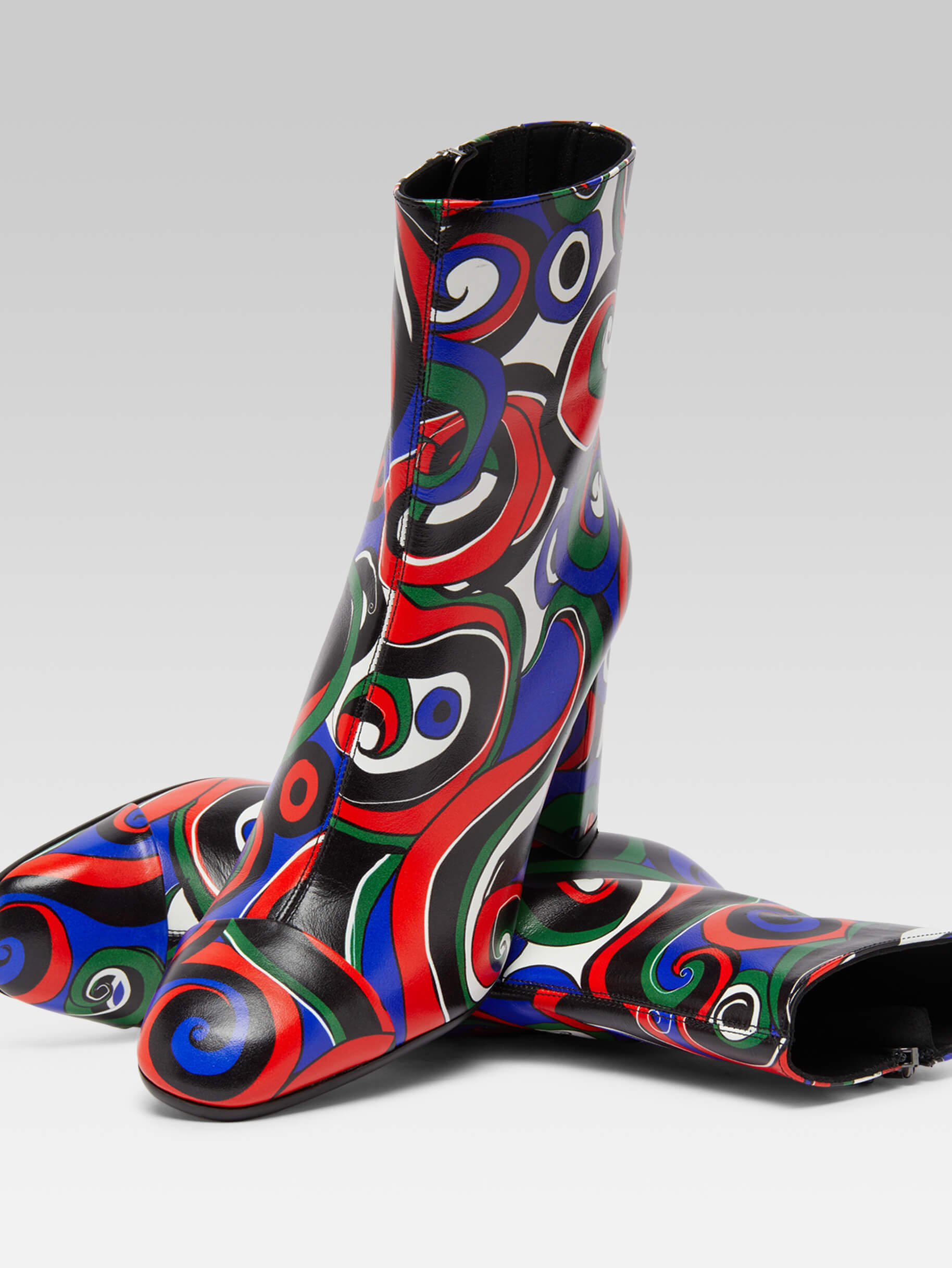 Multicolor ankle boots deals