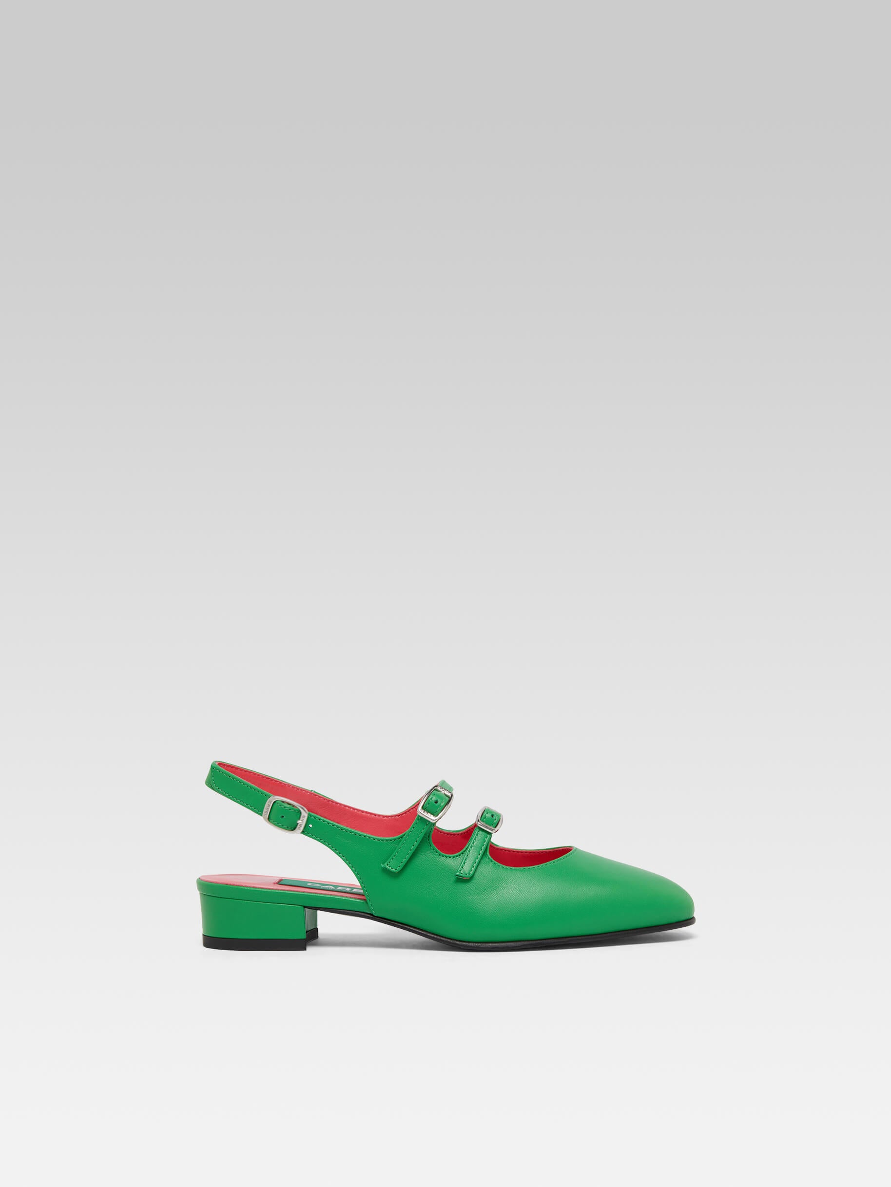 Peche - Babies slingback cuir vert upcyclé - Image numéro 1