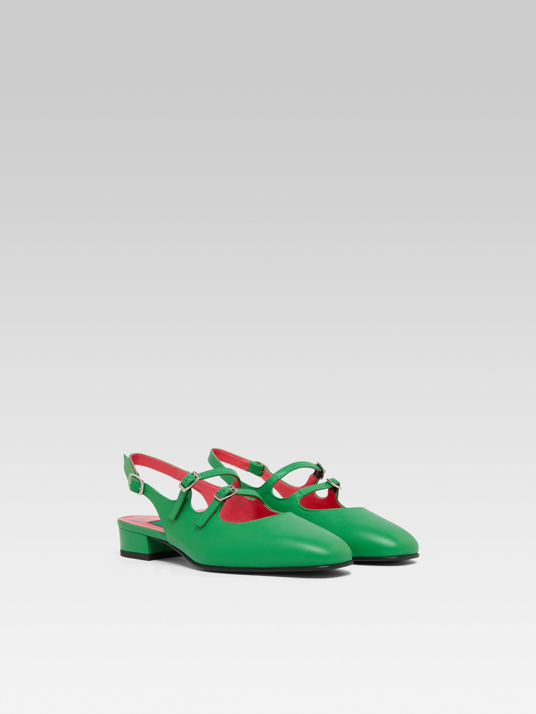 Peche - Babies slingback cuir vert upcyclé - Image numéro 5