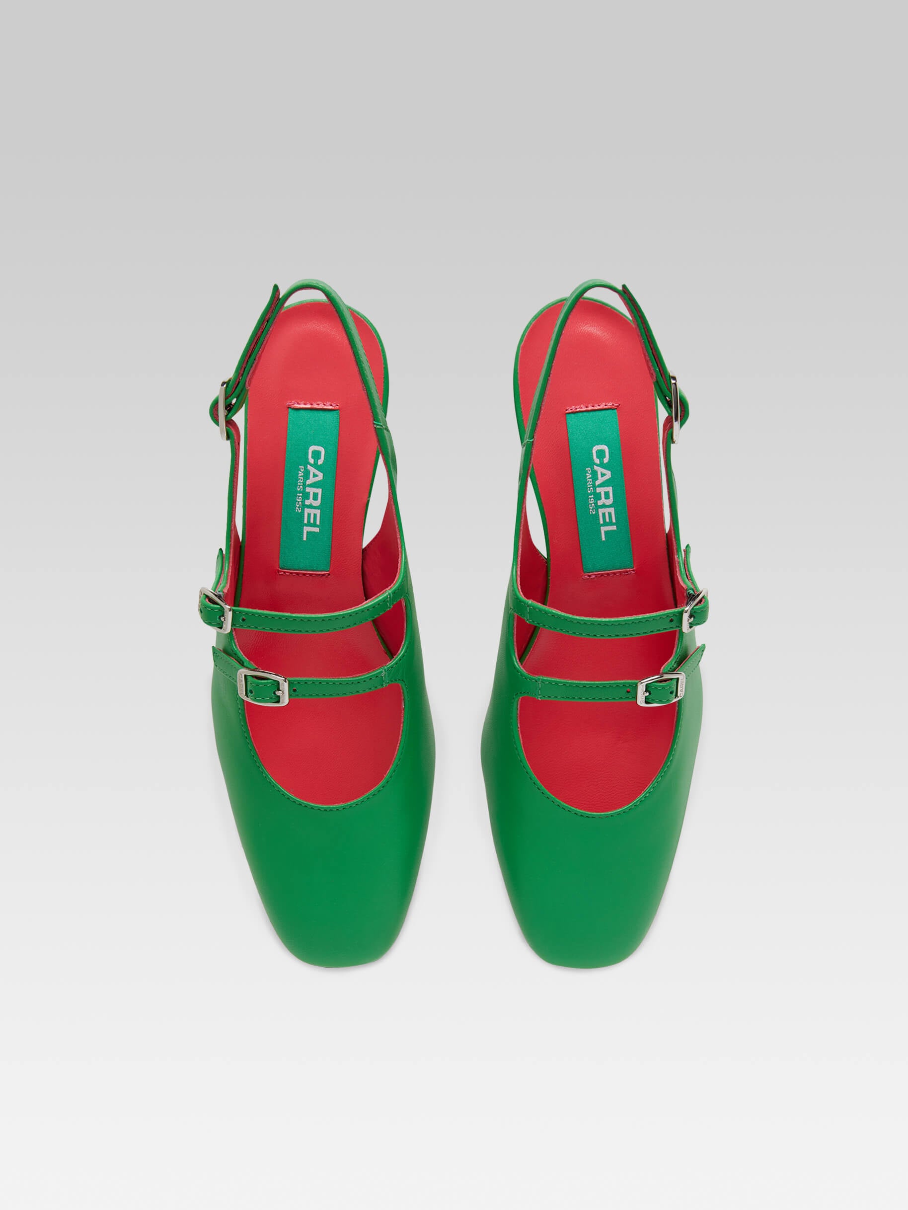 Peche - Babies slingback cuir vert upcyclé - Image numéro 3