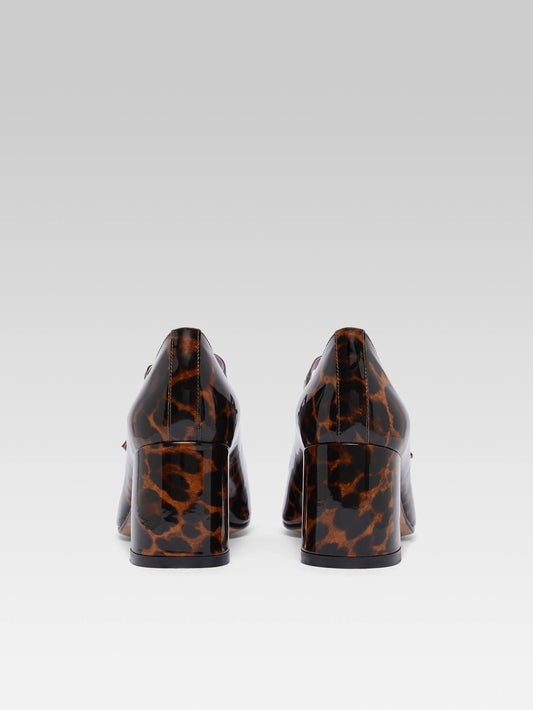 Alice - Leopard patent leather Mary Janes pumps - Image number 5