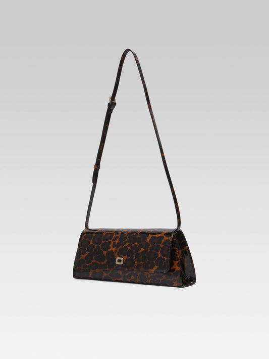 Madeleine - Leopard patent leather shoulder bag - Image number 3