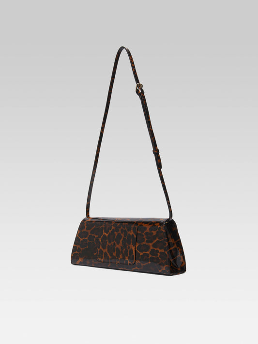 Madeleine - Leopard patent leather shoulder bag - Image number 5