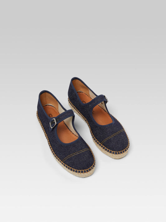 Colza - Raw denim Mary janes canvas espadrilles - Image number 3