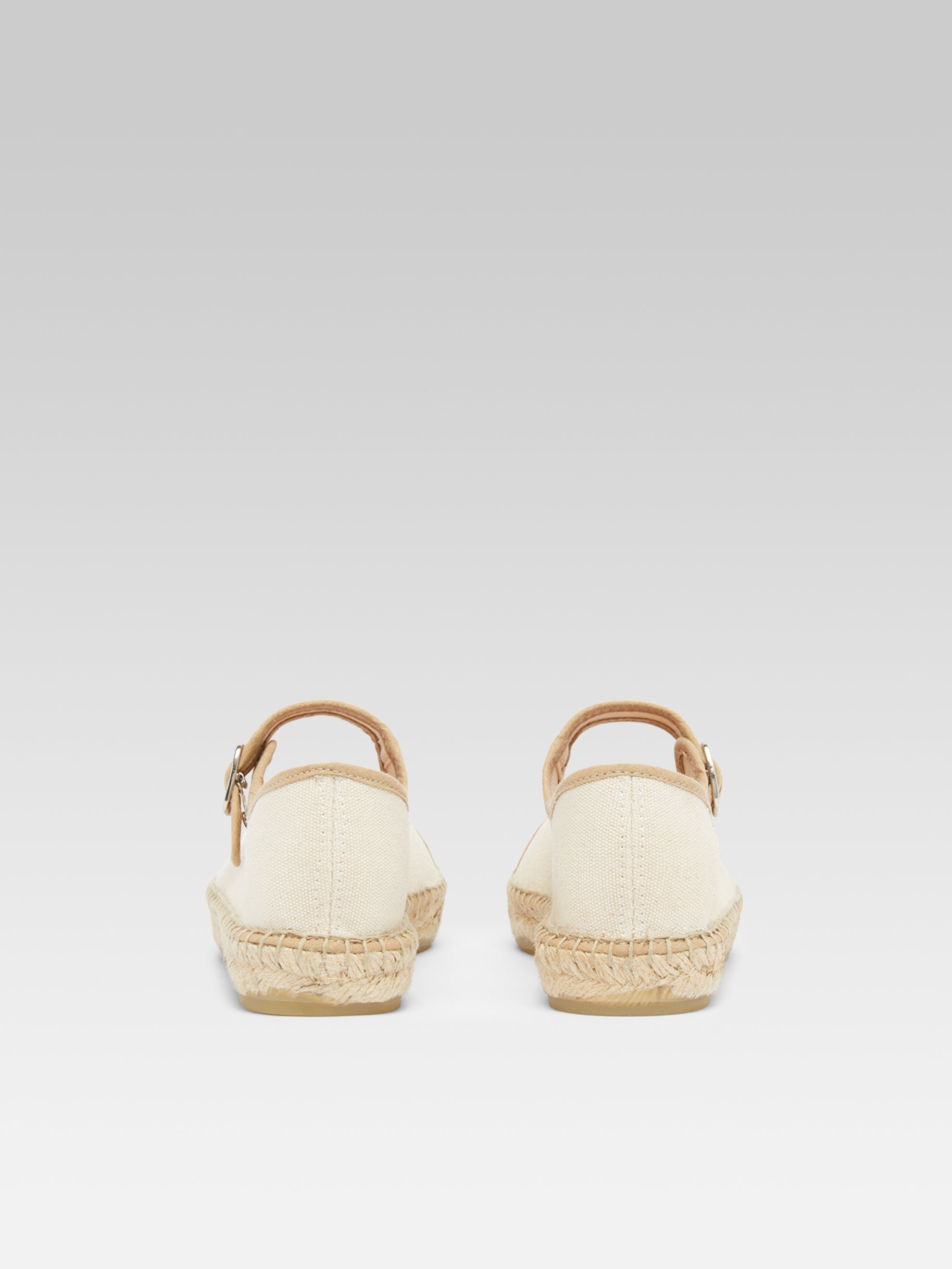 Colza - Bi-beige Mary janes canvas espadrilles - Image number 3