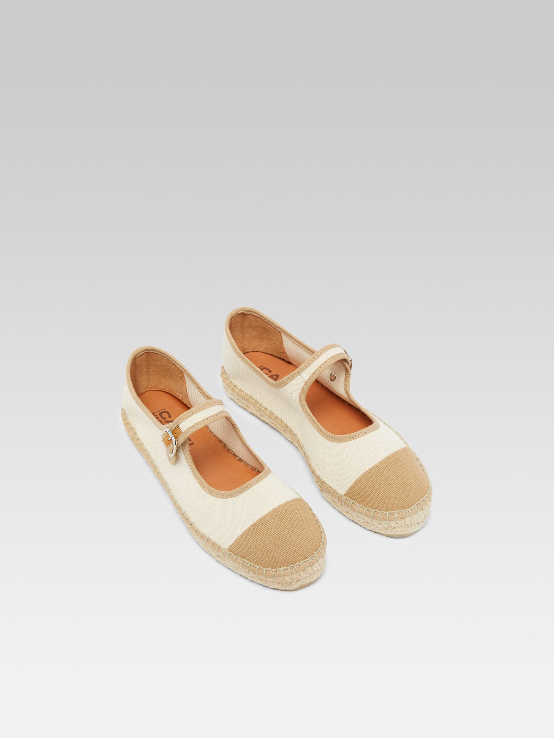 Colza - Bi-beige Mary janes canvas espadrilles - Image number 4