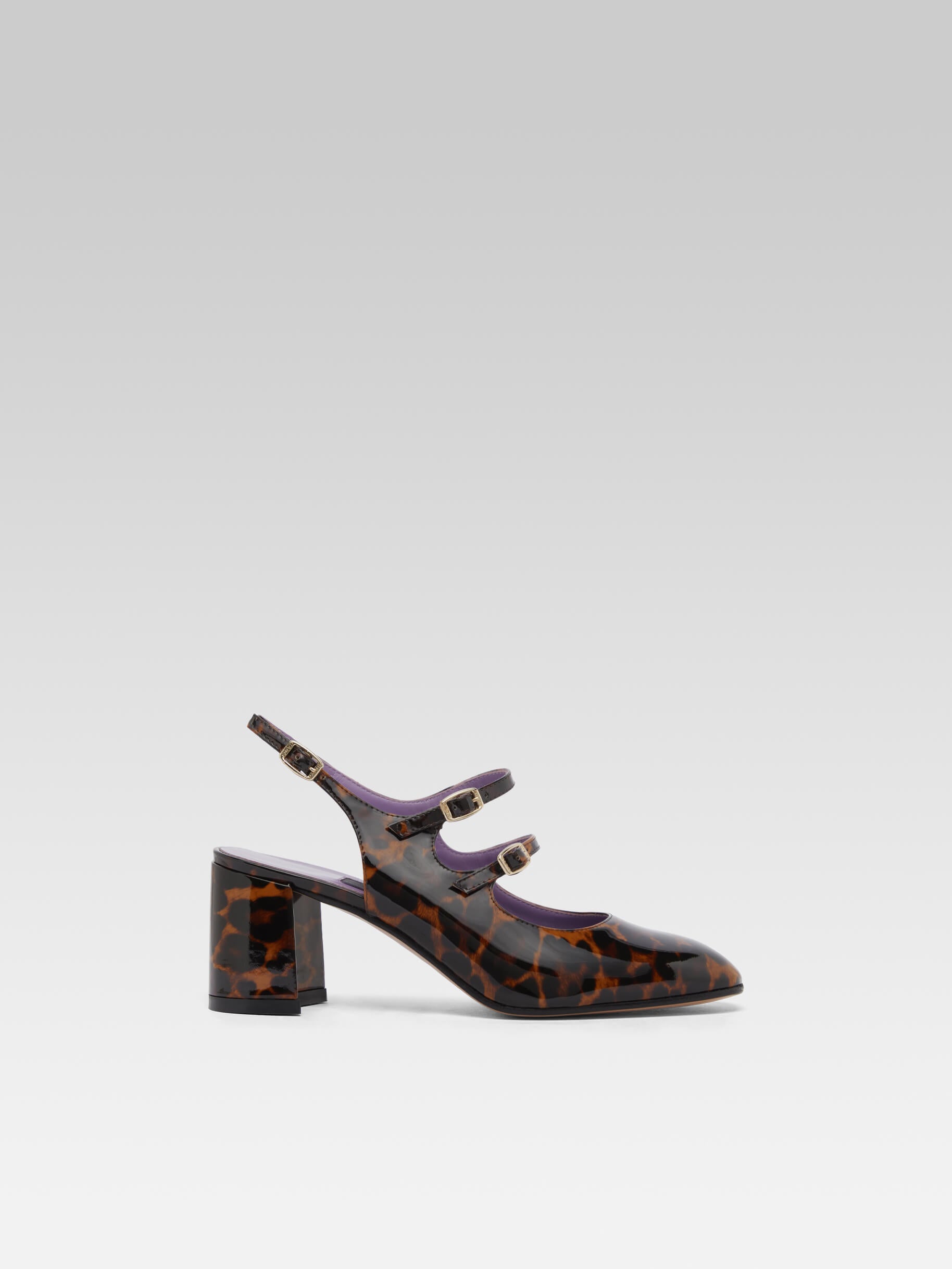 Banana - Leopard patent leather slingback Mary Jane - Image number 1