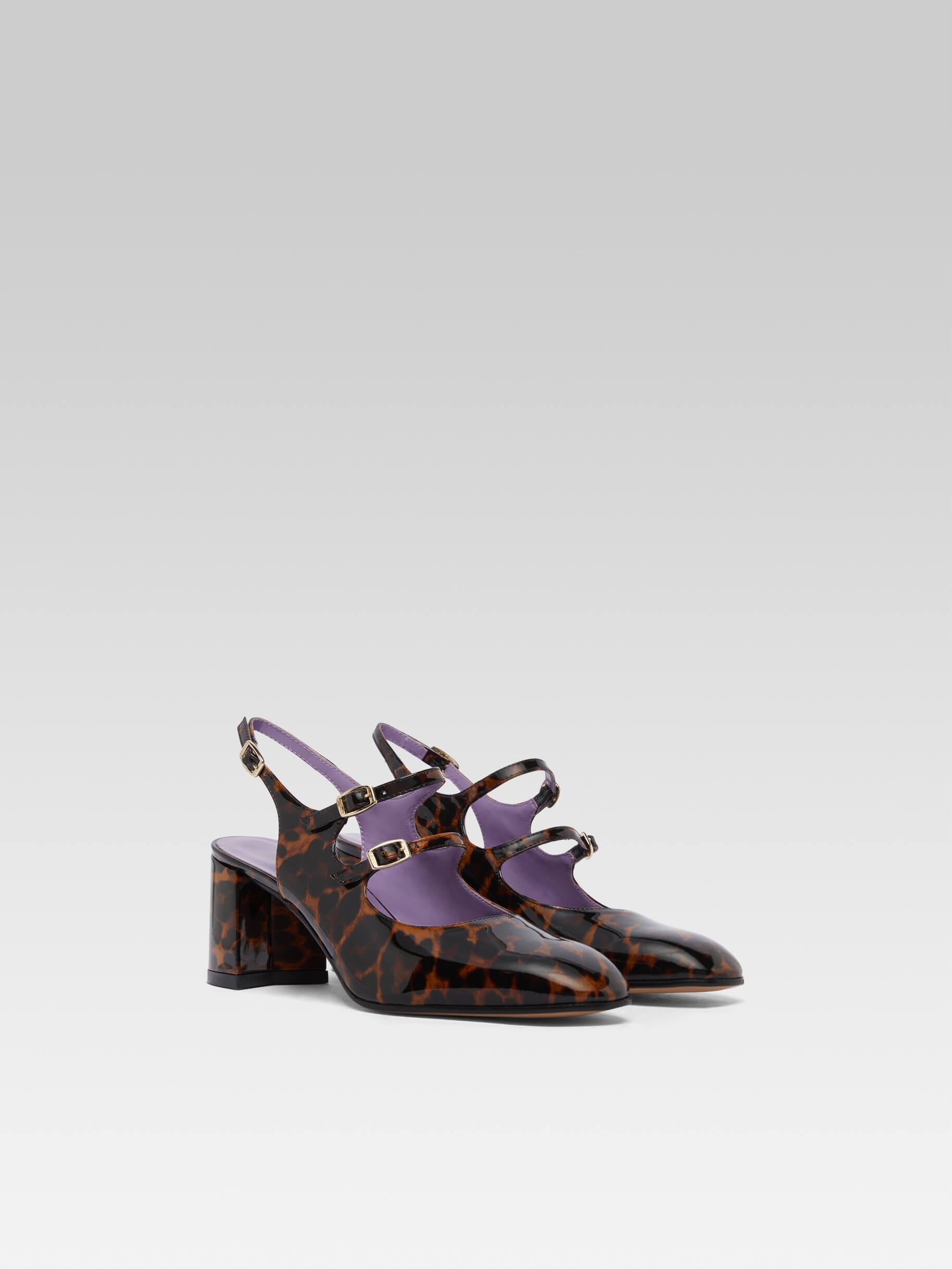 Banana - Leopard patent leather slingback Mary Jane - Image number 4