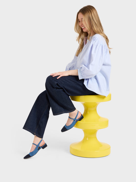Oceano - Blue bi-denim slingback - Image number 7