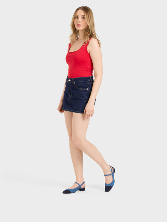 Oceano - Blue bi-denim slingback - Image number 4