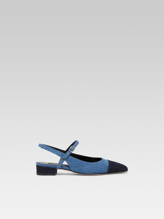 carel Oceano - Slingback tissus bi-jeans