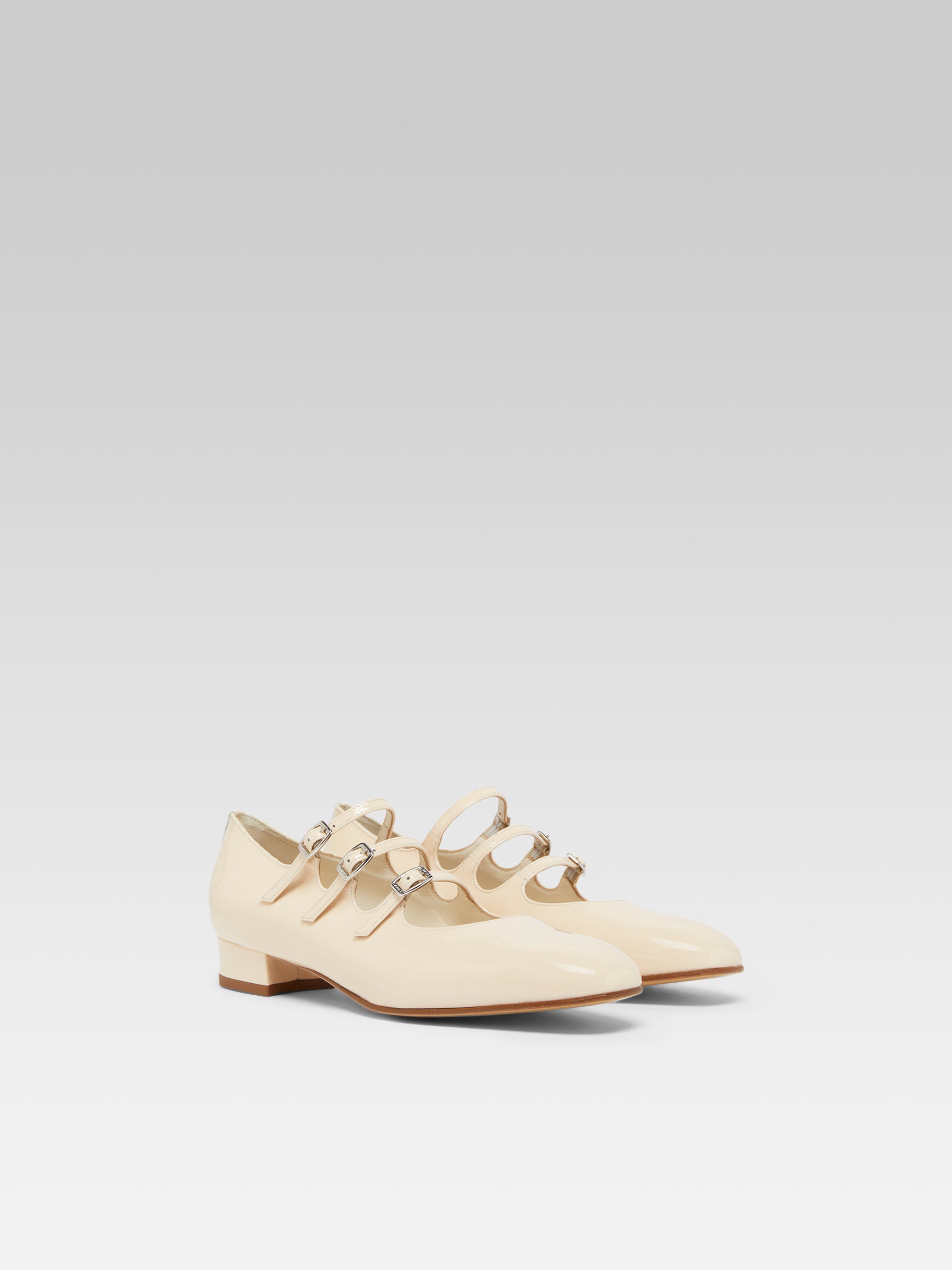 Ariana - Nude patent leather Mary Janes ballet flats - Image number 4