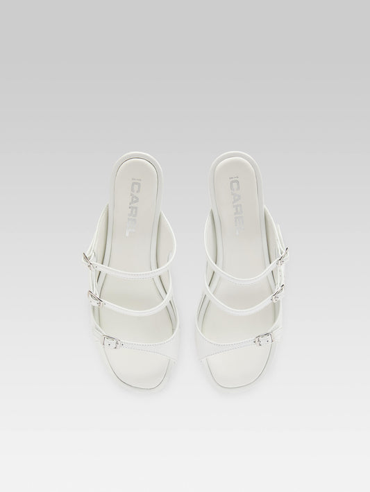 Kitty - White patent leather mules - Image number 3