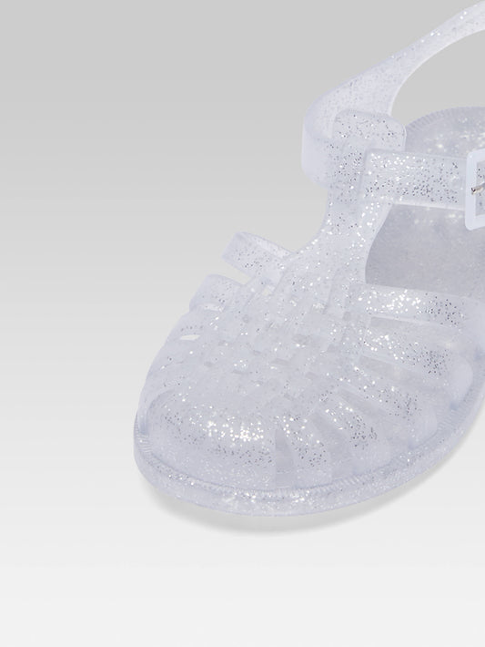 Little Meduse - Transparent plastic sandals with sparkles - Image number 2