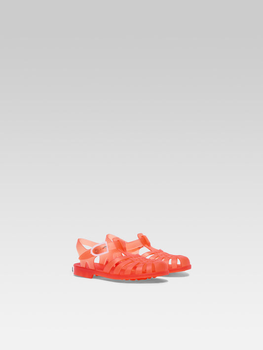 Little Meduse - Orange plastic sandals  - Image number 3